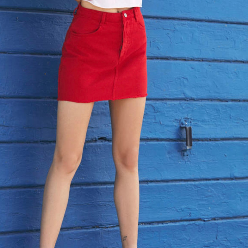PACSUN Red Mini Skirt